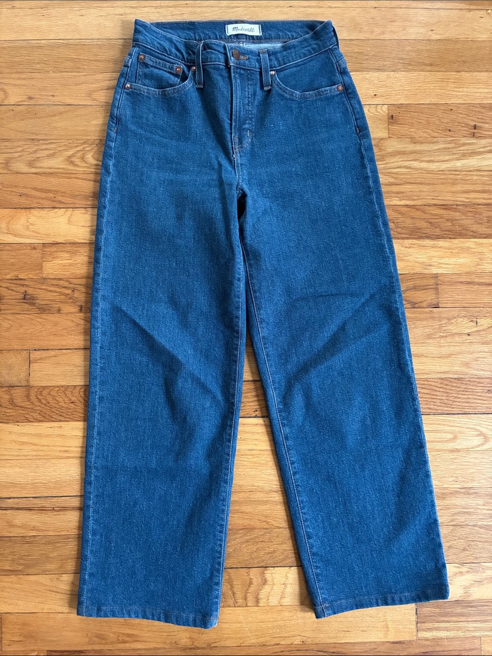 Madewell Perfect Vintage Wide Leg Jean 25 Petite Stretch High Rise